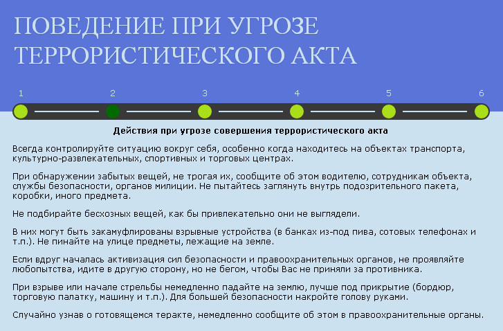 План эвакуации в случае получения информации об угрозе совершения террористического акта